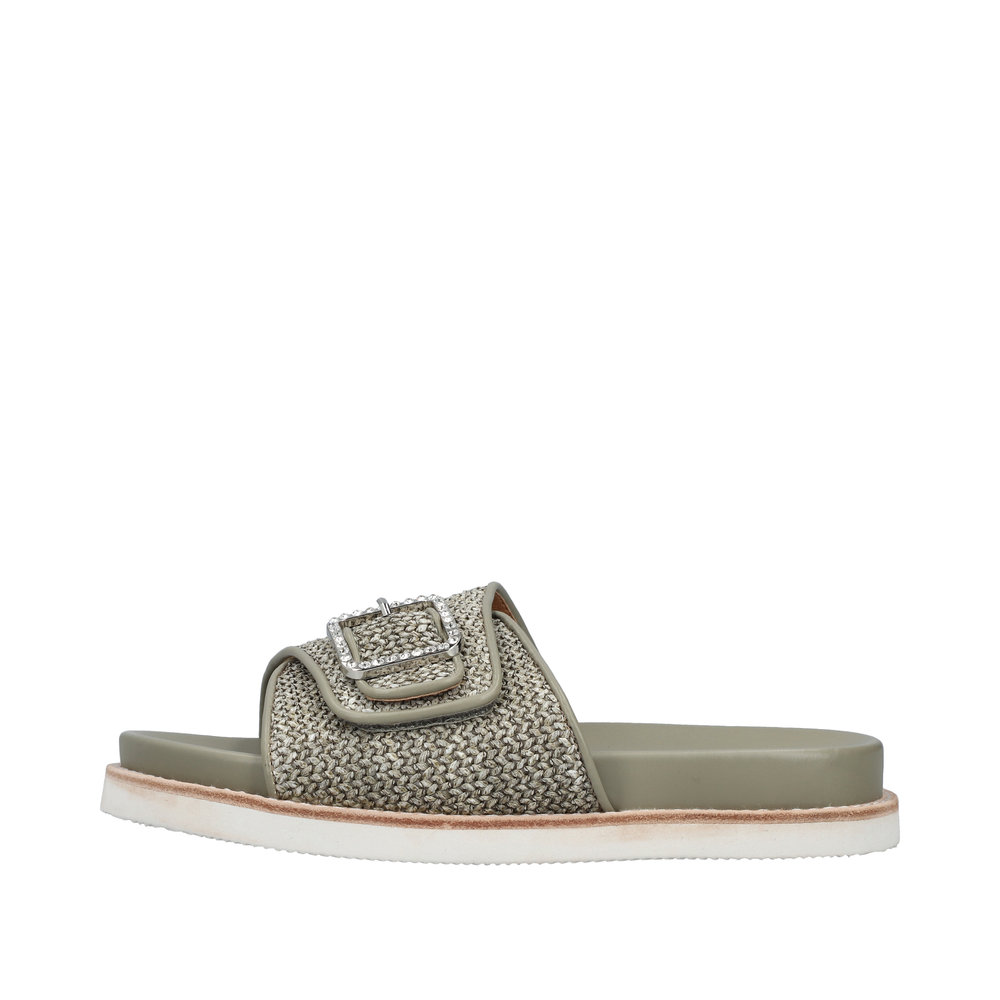 RIEKER Damen Pantolette olivgrün V9582-52