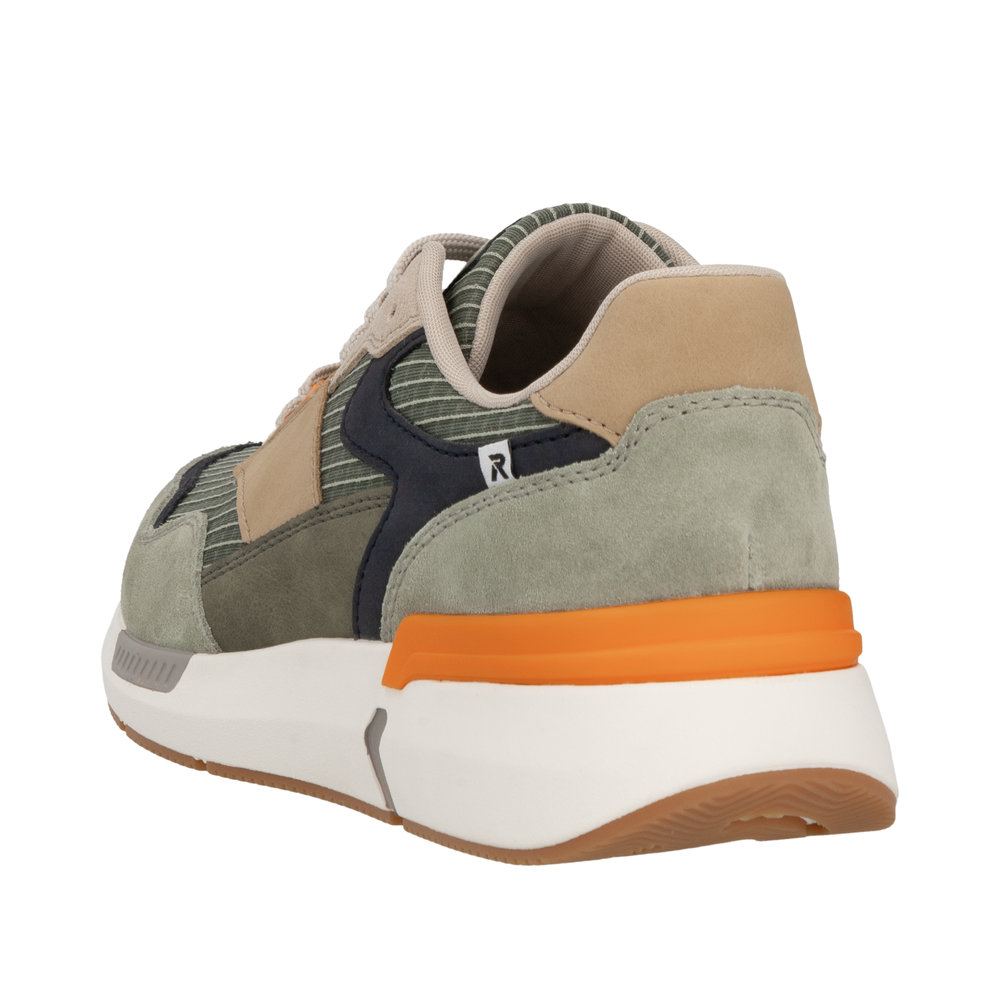 RIEKER Herren Sneaker grün orange U1402-54