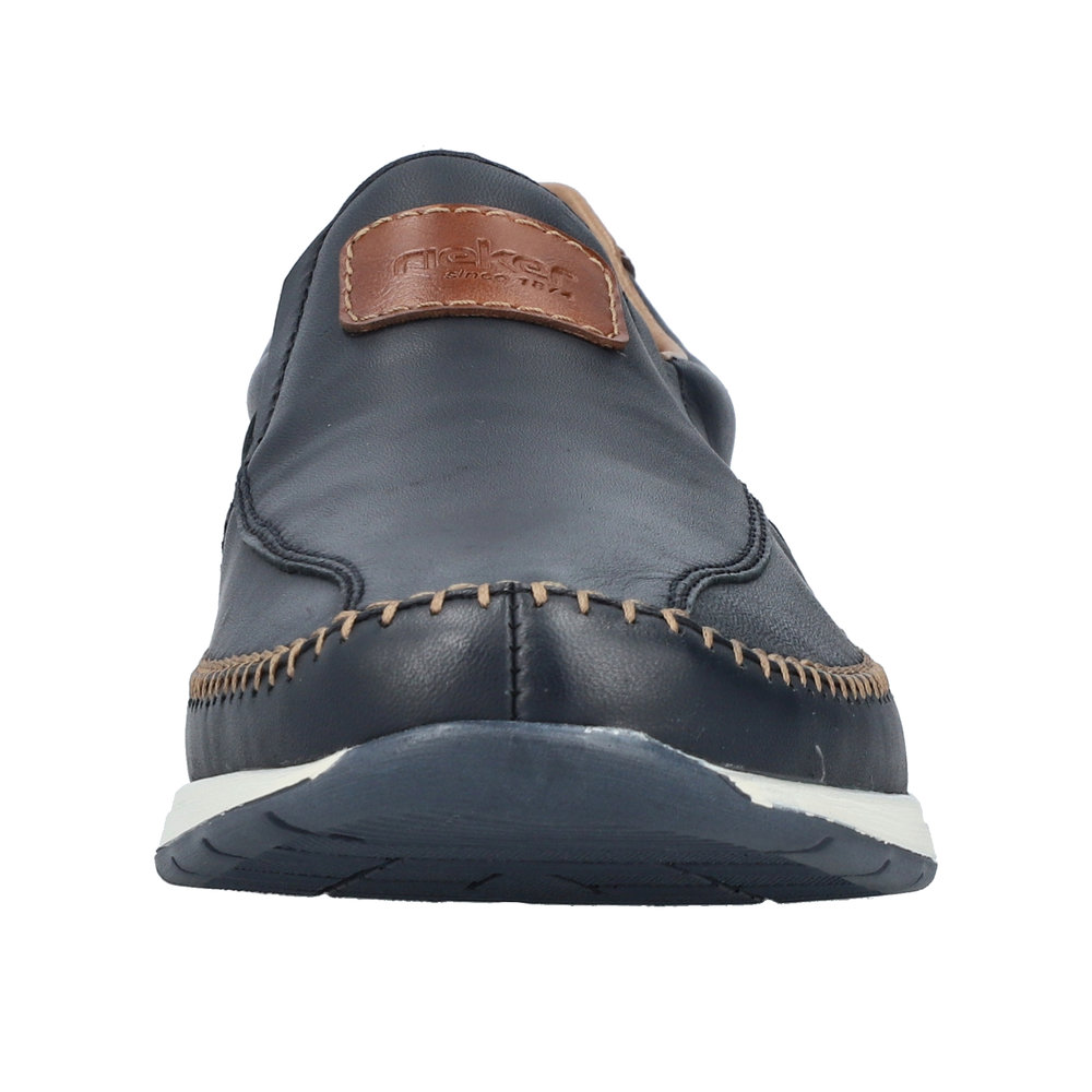 RIEKER Herren Slipper blau 11962-14 echt Leder RIEKER Herren Slipper blau 11962-14 echt Leder