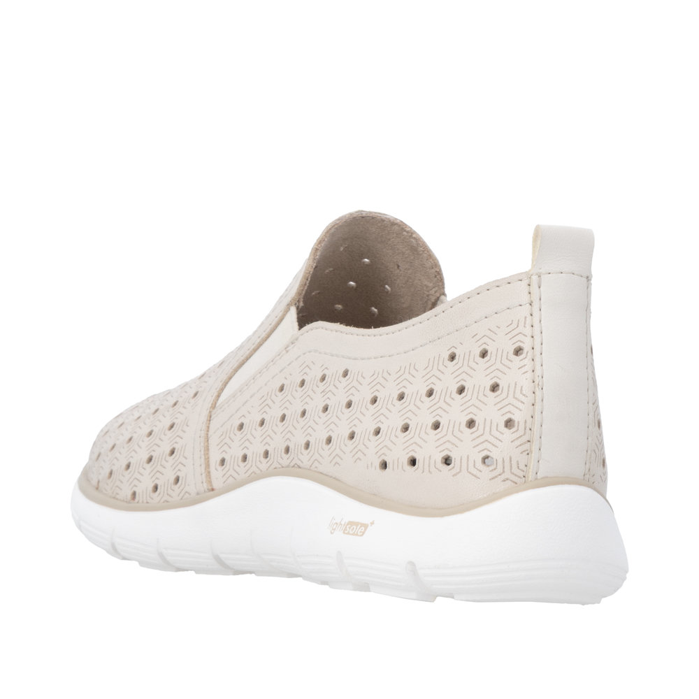 REMONTE Damen Slipper beige D3G04-60 echt Leder