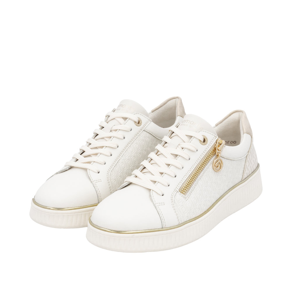 REMONTE Damen Sneaker weiß gold D2E00-80