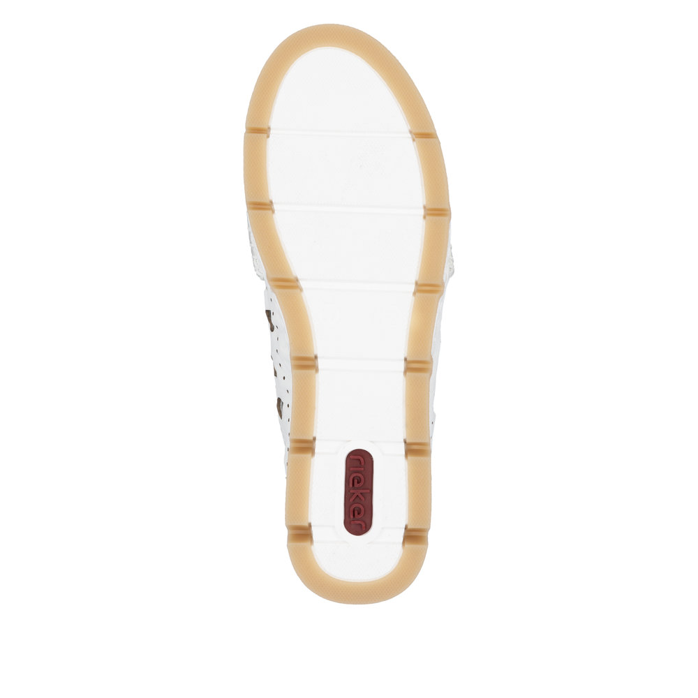 RIEKER Damen Slipper weiß 49956-80 luftig