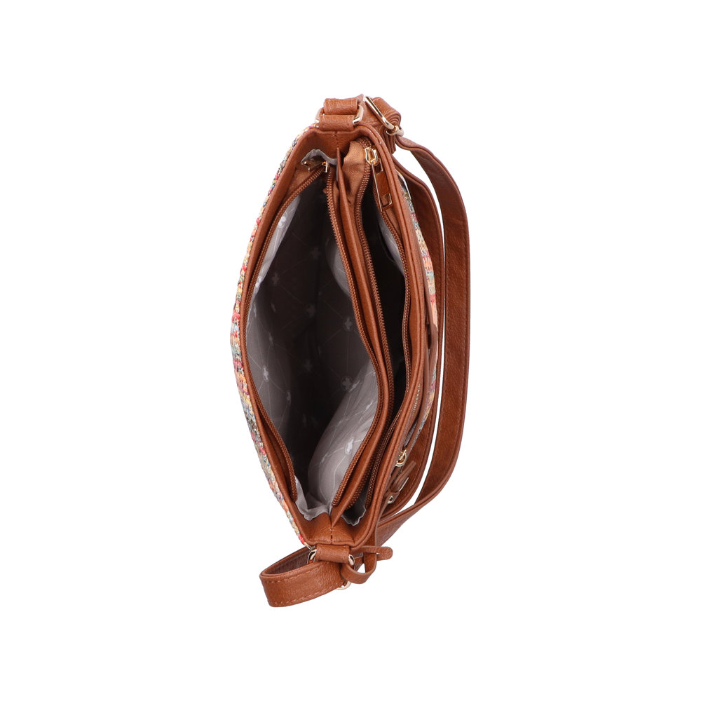 RIEKER Damen Tasche Schultertasche beige bunt H1519-90