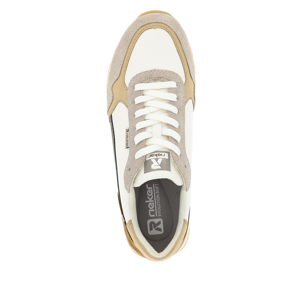 RIEKER REVOLUTION Herren Sneaker weiß beige U0307-80
