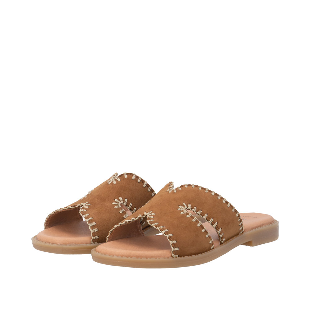 REMONTE Damen Pantolette braun D3645-22 Leder