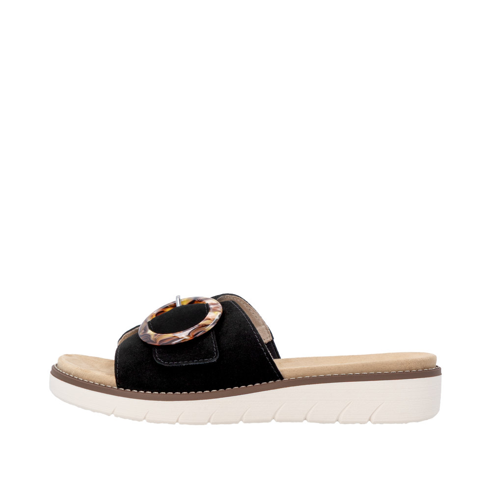 REMONTE Damen Pantolette schwarz D2042-02 mit loser Einlage