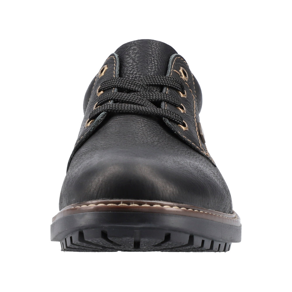 RIEKER Herren Halbschuh schwarz B4610-00 Leder und TEX