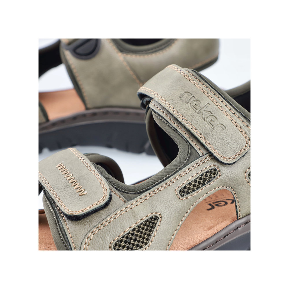 RIEKER Herren Sandalette Trekking grün 26761-54