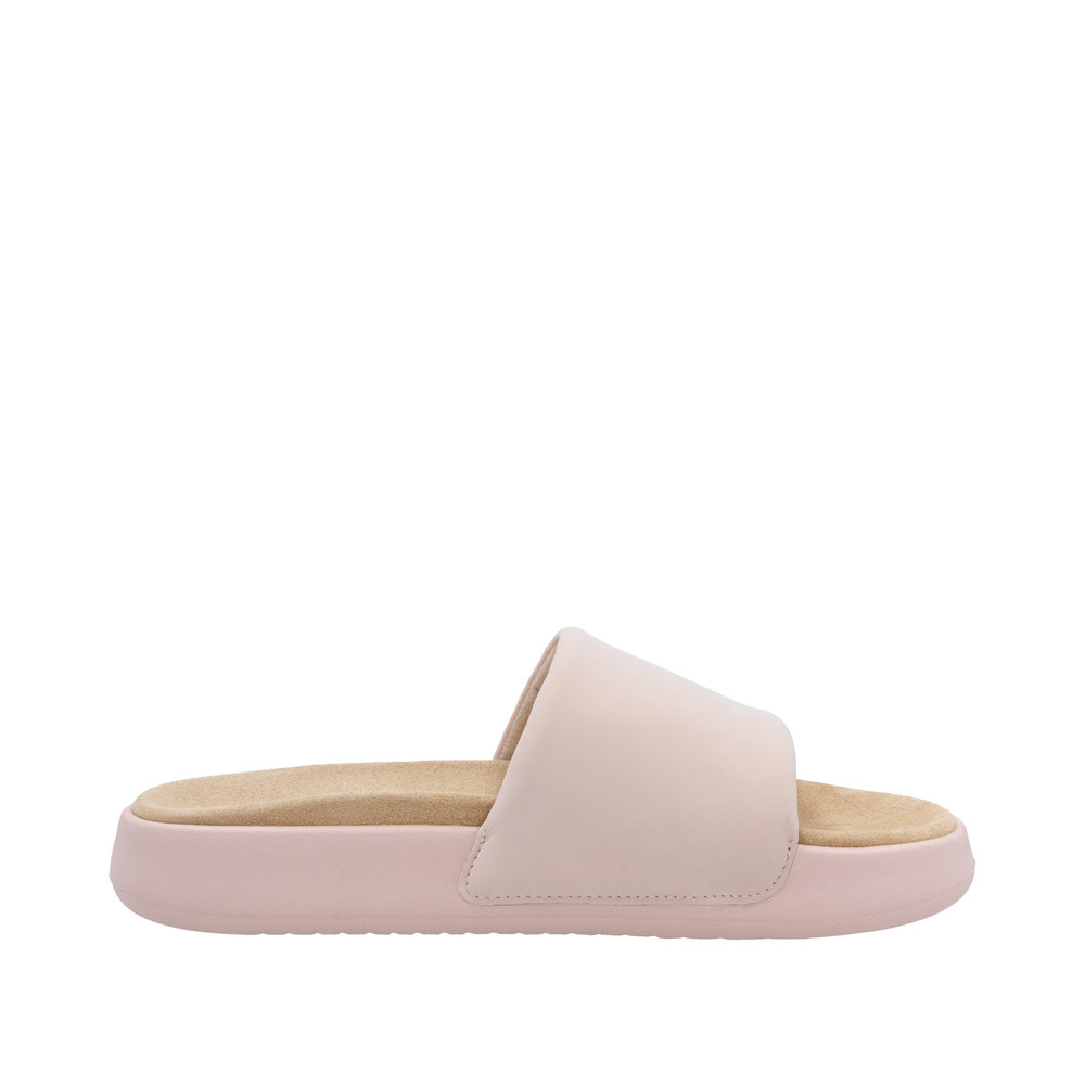 RIEKER Damen Pantolette rosa W3250-31 mit Lederfußbett